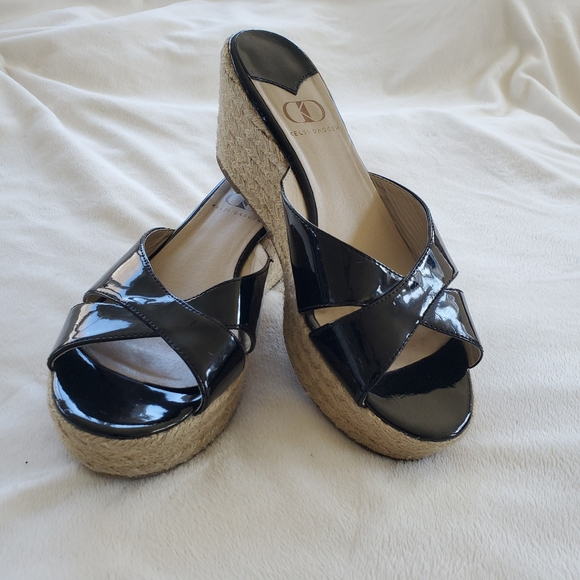 Kelsi Dagger Shoes - Kelsi Dagger Black Patent Espadrilles Sz 9